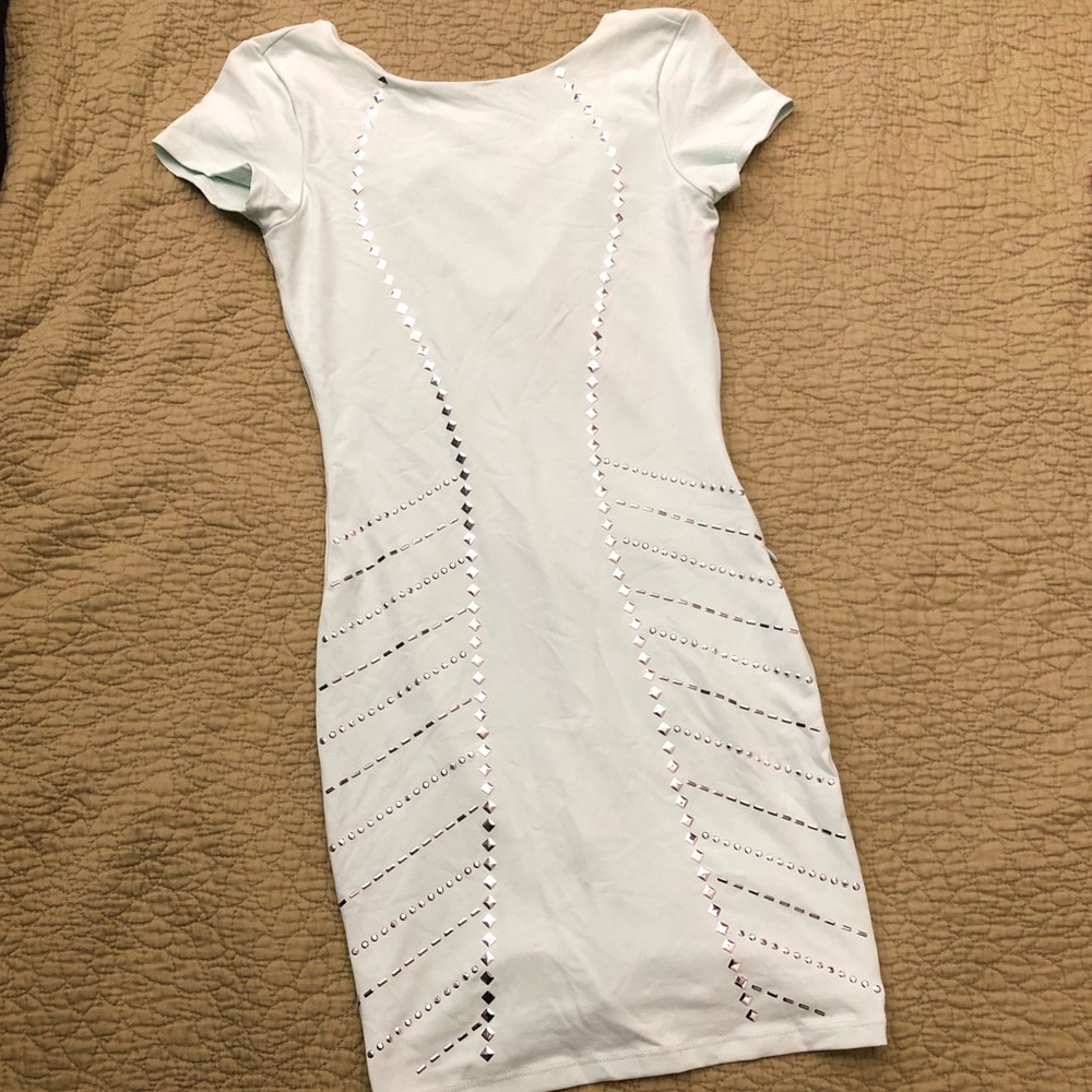 Mint blue BEBE bodycon dress